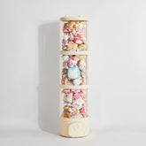 LALABOO stuffed animal storage tube 42in tall displays plush toys for quick playtime.