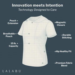 Lalabu Dad Shirt demonstrates heartbeat-inspired bonding in a calm, hands-free moment.