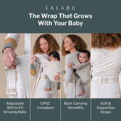 Lalabu Simple Wrap breathable modal fabric keeps you and baby cool.