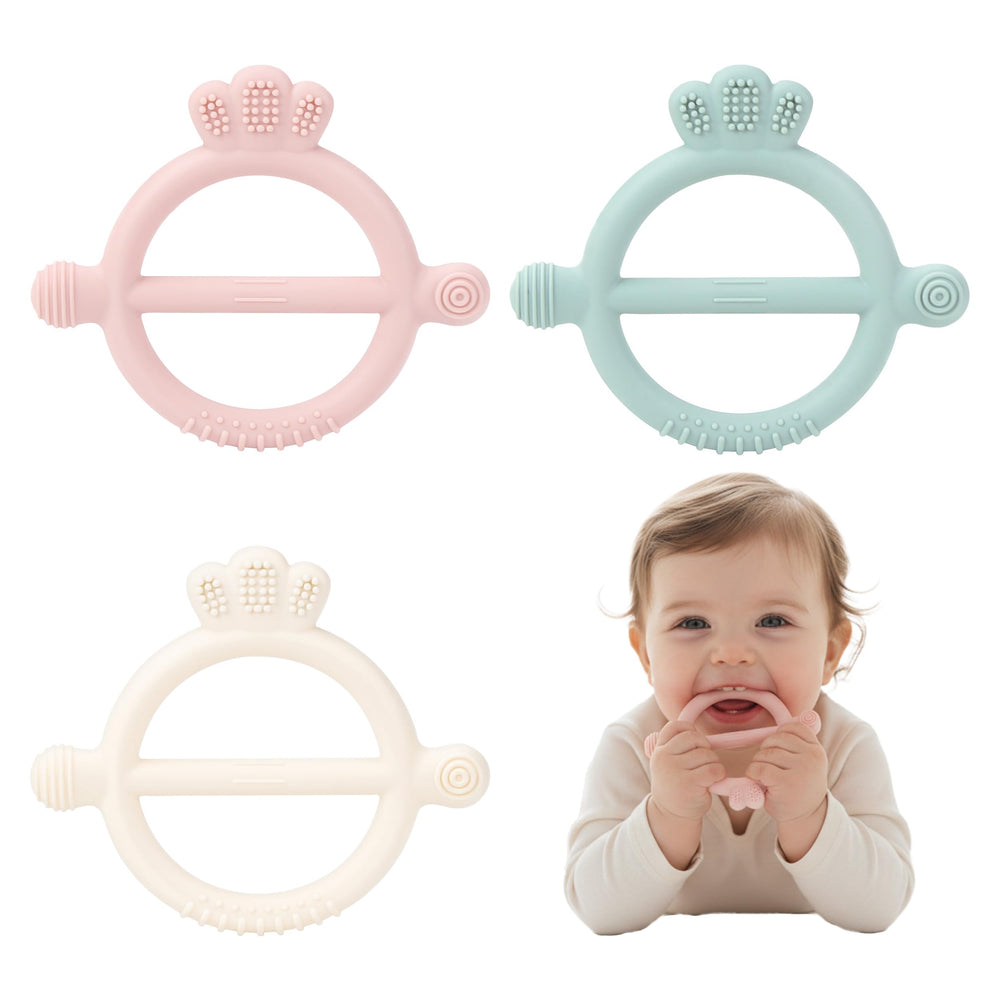 LalaDream baby teether set of 3 rings offers safe relief for teething.