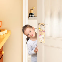 LALADUCK door hanger on doorknob pink makes tooth care a daily fun ritual