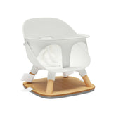 Lalo Booster Seat Coconut seat shows secure, compact seating for baby meals.