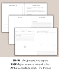 Lamare Pregnancy Journal birth plan page to outline preferences