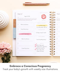 Lamare Pregnancy Journal weekly checklists page for organization