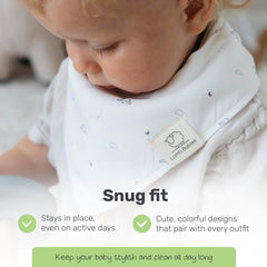 Lamb Babies bandana bib drool-protection for all-day wear.