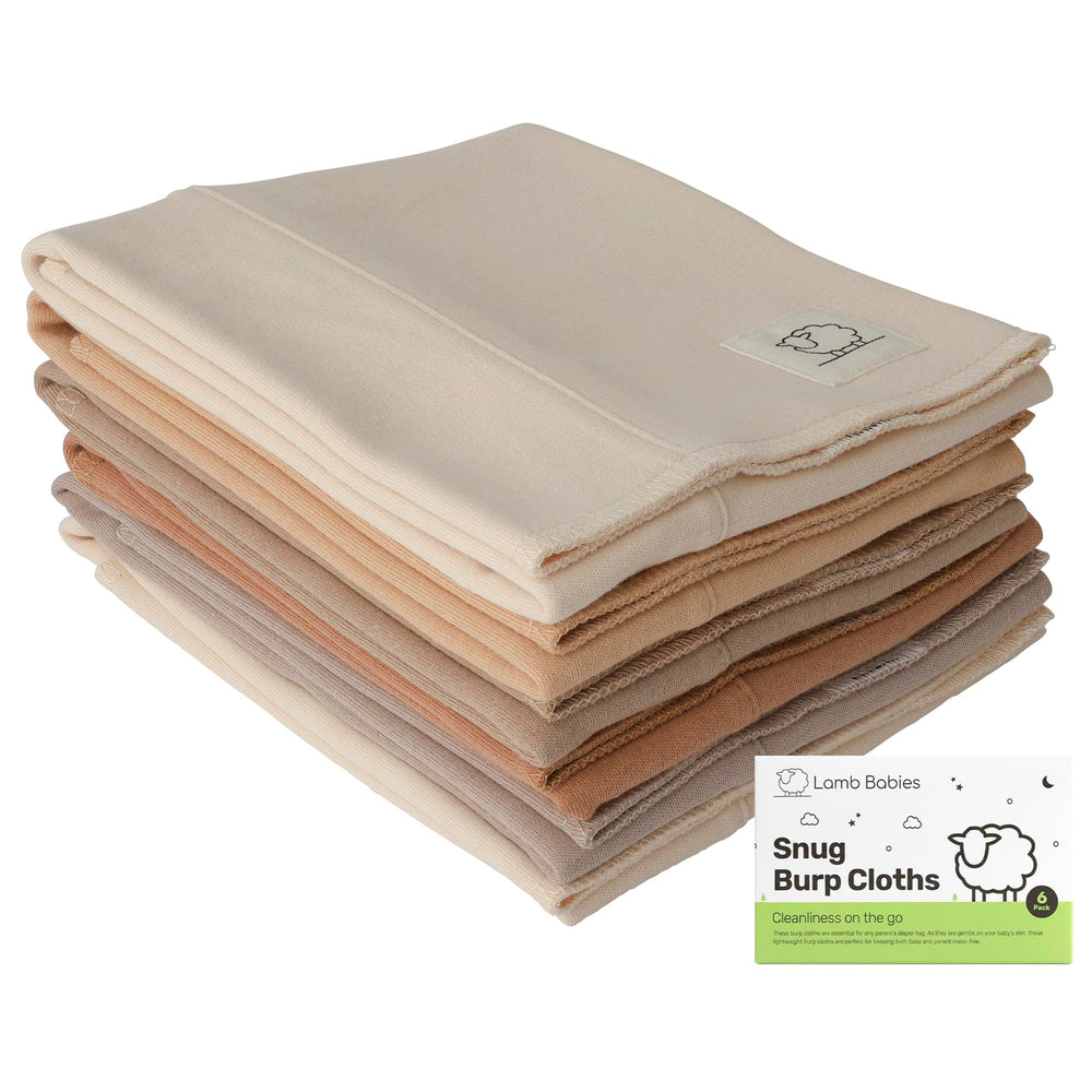 Lamb Babies Snug soft cotton burp cloth for gentle skin and mess-ready feeding