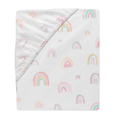 Lambs and Ivy elastic all-around fit keeps the sheet secure.