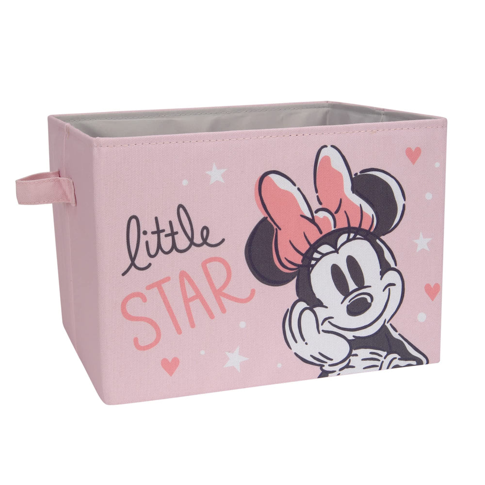 Lambs & Ivy Minnie basket front view for easy baby storage