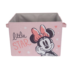 Minnie basket side view highlights two handles for portability