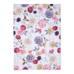 Lambs & Ivy Secret Garden motif with florals and butterflies adds playful charm.