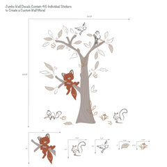 Lambs and Ivy woodland animals decal adds playful detail for bedtime storytelling.