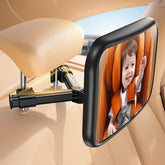 Lamicall baby car mirror with backseat clip delivering a secure, steady rear-facing view.