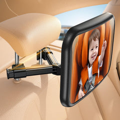 Lamicall baby car mirror with backseat clip delivering a secure, steady rear-facing view.