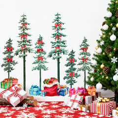 Lamkidle large Christmas tree wall sticker in watercolor style adds cozy festive charm to any room.