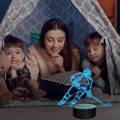Lampeez ice hockey player 3D night light bedroom decor mood lighting