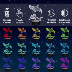 Lampeez remote color-changing shark light lets you adjust ambiance from across the room.