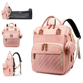 Lamroro Diaper Bag changing station folding pad provides a clean, convenient changing surface on the go.