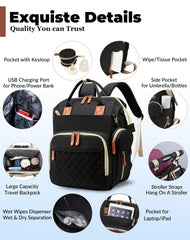 Lamroro diaper bag waterproof 900D fabric keeps gear dry