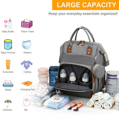 Lamroro diaper bag waterproof exterior protects gear in rain and daily use.
