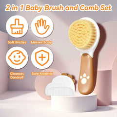 Lanbang baby hair comb with fine teeth for smooth detangling