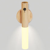 LANDGOO ash wood nursery night light front view with gentle glow for night checks