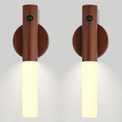LANDGOO LED nursery night light with wood grain for a warm nursery ambiance.
