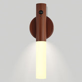 LANDGOO wooden nursery night light with magnetic mount for easy bedside use.