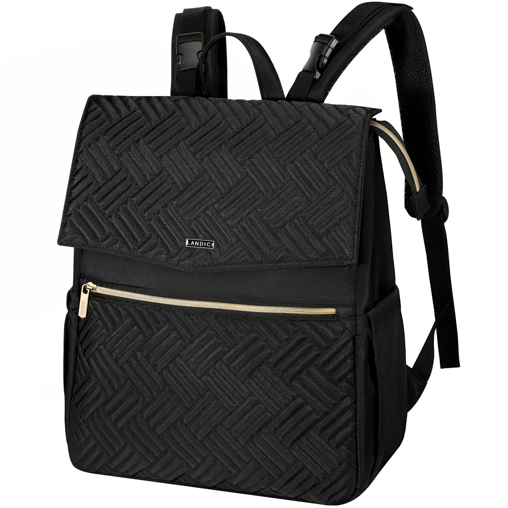 LANDICI diaper bag exterior highlighting durable, waterproof fabric for everyday travel.
