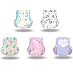 Landofgenie floral print adult diaper with tabs offers discreet day-long protection.