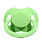 Landofgenie adult shield pacifier with bone shape in green for soothing relaxation.