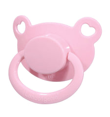 Landofgenie large shield adult pacifier in orange supports relaxation during rest.