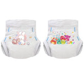 Landofgenie adult diapers with tabs showing two chic patterns for daily use.