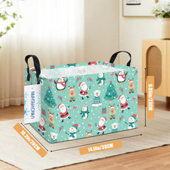 Langyashan Christmas toy bin promotes neat playroom organization and easy access.