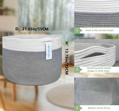 LANGYASHAN gray laundry basket adds stylish, sturdy room organization