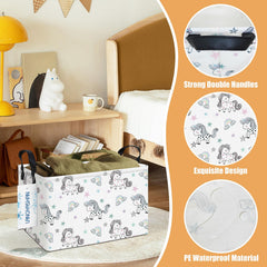 LANGYASHAN Rainbow Unicorn storage bin folded for compact storage