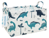 LANGYASHAN rectangular storage bin with dinosaur design keeps toys organized.