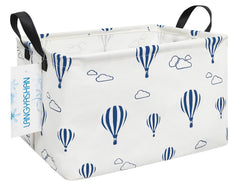LANGYASHAN rectangular storage bin foldable, ideal for toy organization and book storage.