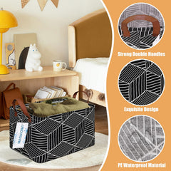 LANGYASHAN storage bin foldable design saves space when not in use.