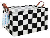 LANGYASHAN rectangular storage bin folded for compact storage and easy transport.