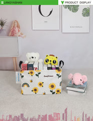 LANGYASHAN storage bin filled with plush toys for kids’ playroom