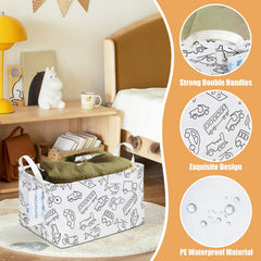 LANGYASHAN storage bin with thick handles for easy transport.