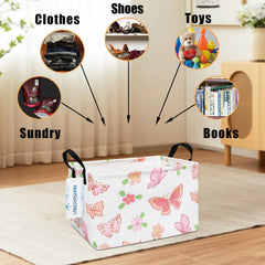 LANGYASHAN toy bin organizer with colorful items, ideal for kids' rooms.