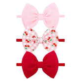 Lanmerry baby headband with pink bow for comfortable all-day wear