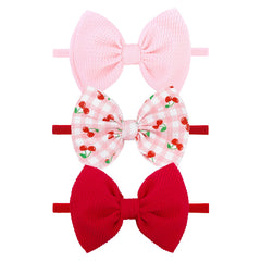 Lanmerry baby headband with pink bow for comfortable all-day wear