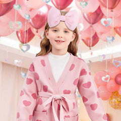 Lanmerry elastic nylon headband bow close-up shows soft, stretchable comfort.