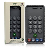 LaNoah Toys baby cellphone teether packaging closeup showing safe, ready-to-use relief for teething