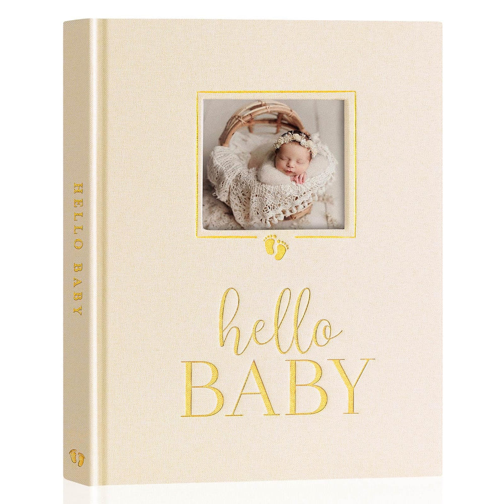 Lanpn memory book beige cover with gold foil for a premium keepsake