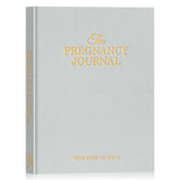 Lanpn pregnancy journal cover shows premium linen texture and gold foil for a lasting keepsake.