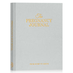 Lanpn pregnancy journal cover shows premium linen texture and gold foil for a lasting keepsake.