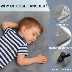 Lansber high-density 1.2 inch foam provides cushioned support for play.